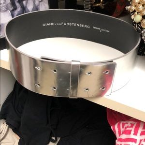 Diane Von Furstenberg silver belt